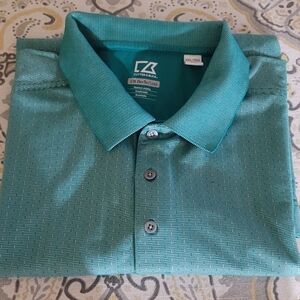 Cutter & Buck Men's Green Polo Shirt Size 2XL